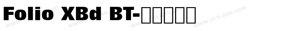 Folio XBd BT字体转换